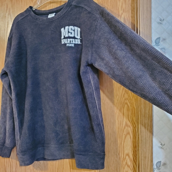PINK Victorias secret collegiate collection MSU ribbed sweatshirt - Picture 5 of 11